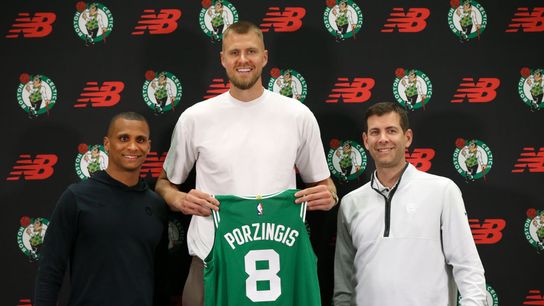 Brad Stevens on a new locker room dynamic, Kristaps Porzingis injury, & Joe Mazzulla taken at BSJ Headquarters (Celtics)